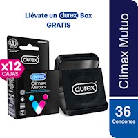 Durex® Clímax Mutuo (12 Cajas de preservativos x 3 unidades): 36 condones